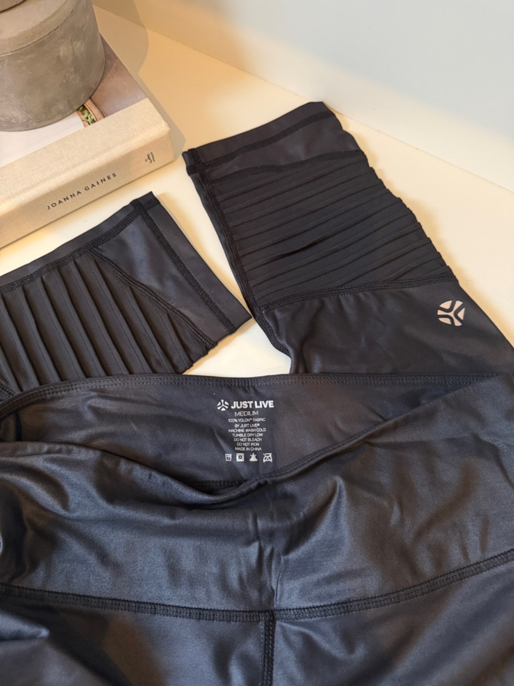 Black Active Moto Cropped Leggings with Textured Knee Panels and Mesh